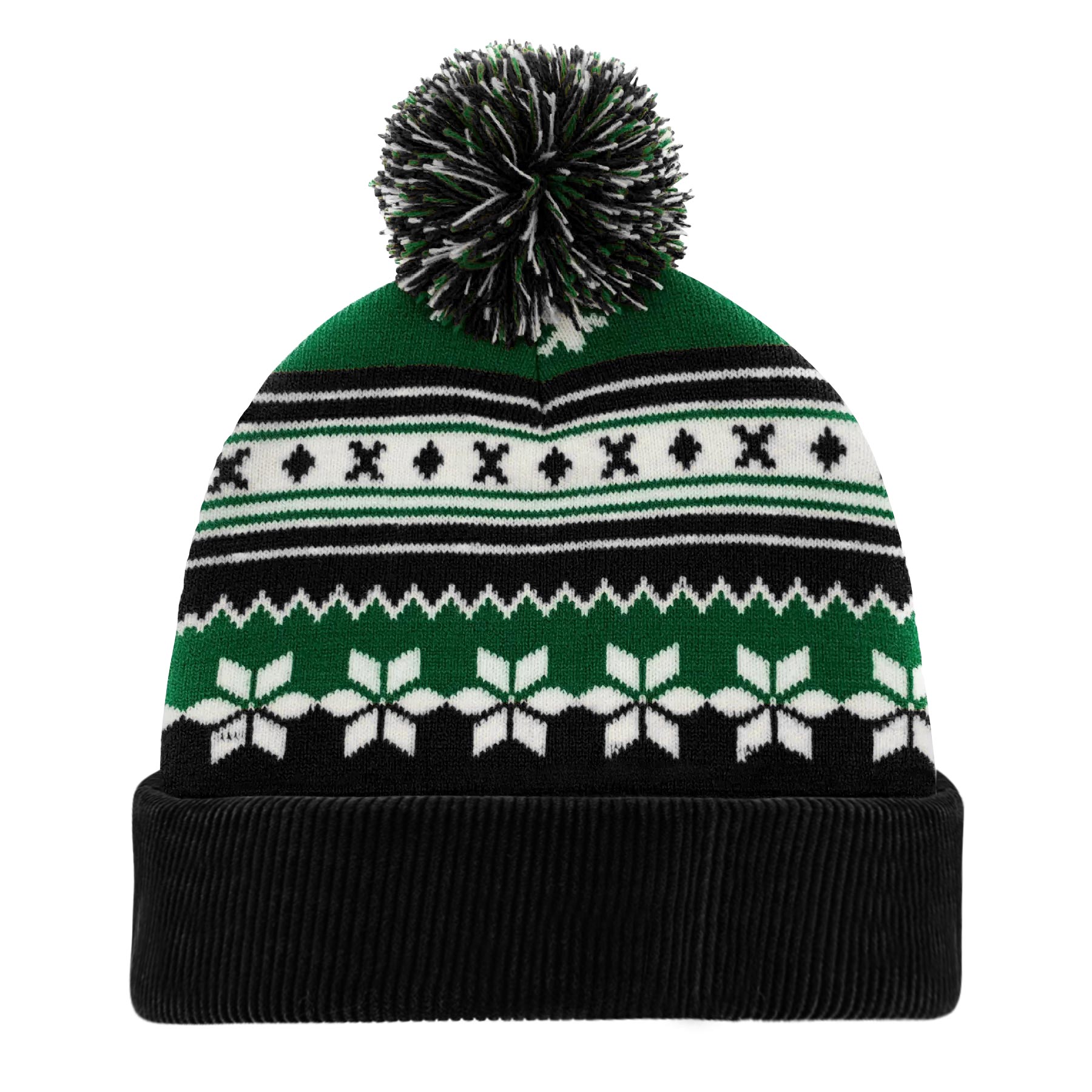 FlyFlyPromos - Knitted Acrylic Cuff Winter Beanie with Pom Image 8 - Promotional Product